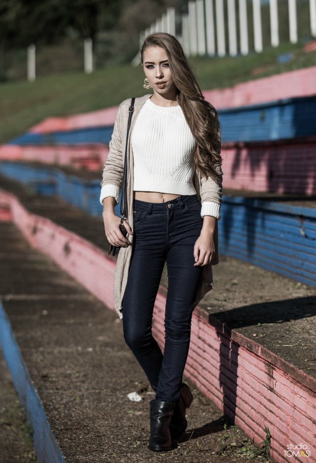 Meu Look – Cropped e Maxi Cardigã