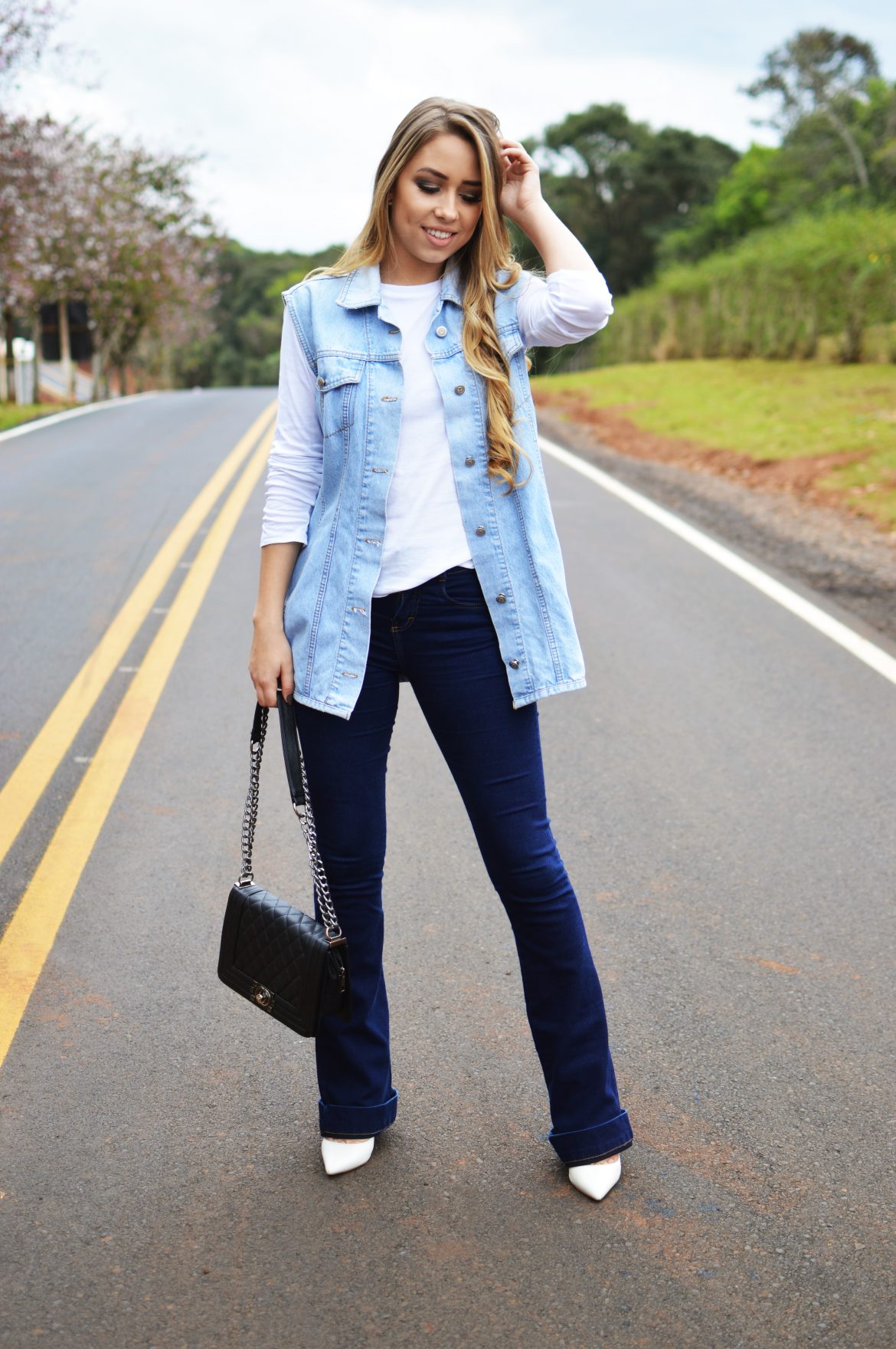 Look | Maxi Colete Jeans